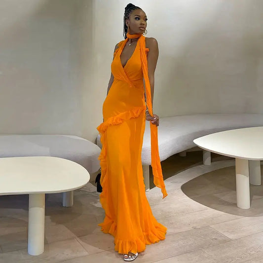 Women's Fashion Pleated Temperament Dress - Ocean Vault