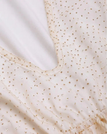 European and American style foreign trade hot drilling long-sleeved bikini outer cover shirt beach resort sun protection clothing - Ocean Vault