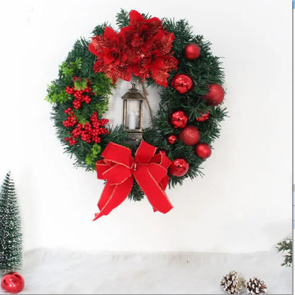Christmas Light Wreath Door And Window Decoration Vine Ring - Ocean Vault
