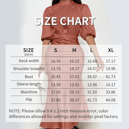 Women's Short Sleeve Mock Neck Ruched Party Dress