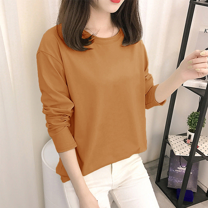 Spring And Autumn New T-shirt Versatile Bottoming Shirt Slim Fit Slimming
