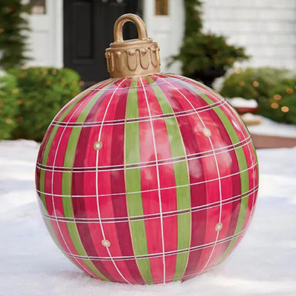 Christmas Ornament Ball Outdoor Pvc 60CM Inflatable Decorated Ball PVC Giant Big Large Balls Xmas Tree Decorations Toy Ball - Ocean Vault
