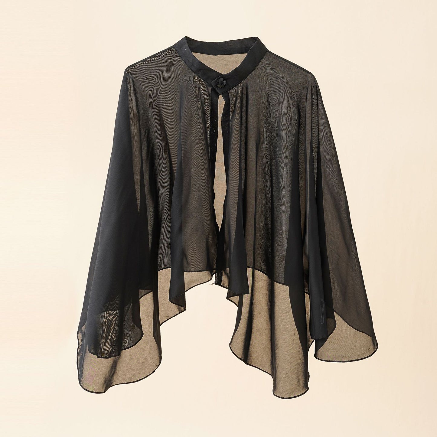 Solid Color Ventilation Shawl Button Chiffon Sunscreen Women's Fashion