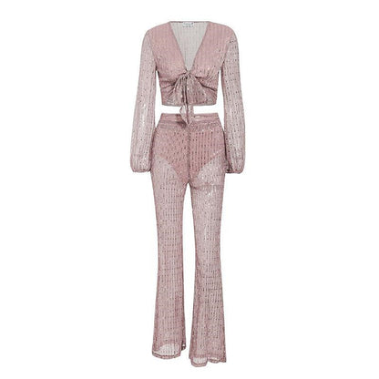 Wide-leg sexy casual jumpsuit