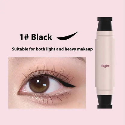 Waterproof Not Smudge Precise Outline Natural Long Lasting Integrated Double-headed Eyeliner Stamp Pen - Ocean Vault
