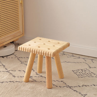 Solid Wood Personal Household Living Room Modern Minimalist Old-fashioned Small Bench