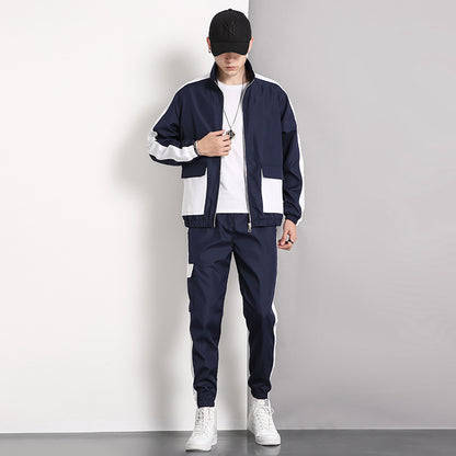 Slim-fit stand-collar casual suit sportswear