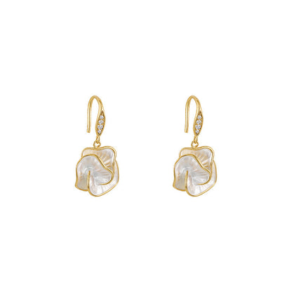 Women's Summer Light Luxury Camellia Flower Earrings