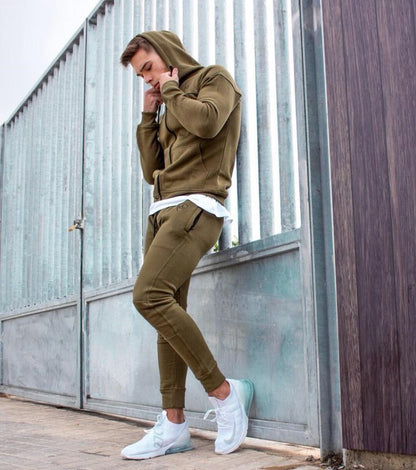 Slim fit hooded sportswear