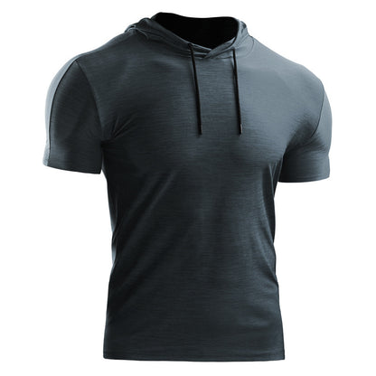 Summer Basketball Hooded Sportswear Men's Short Sleeve