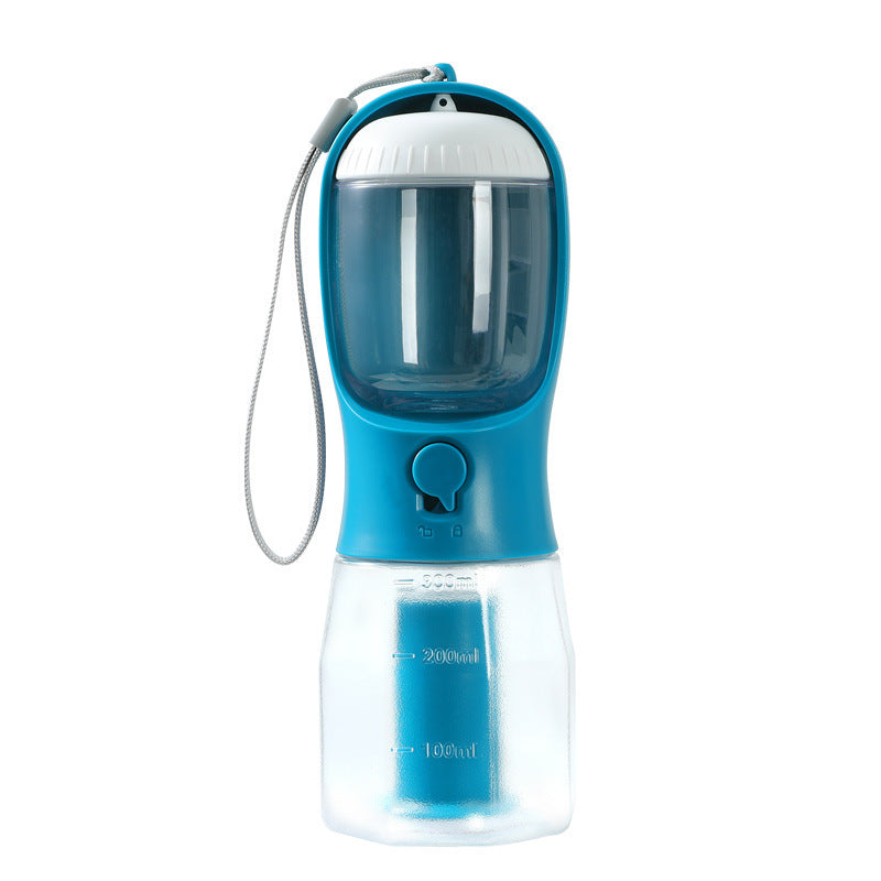 Dog Water Cup Drinking Food Garbage Bag Three-in-one Portable Bottle