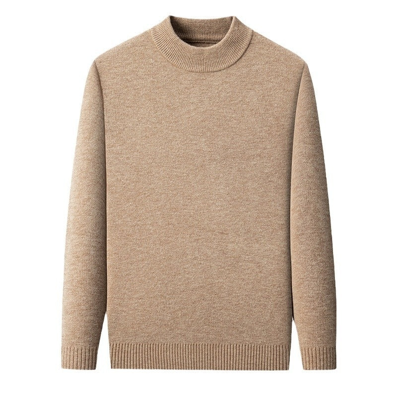 Men's Knitwear Solid Color Long Sleeve Half Turtleneck