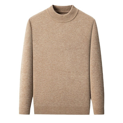 Men's Knitwear Solid Color Long Sleeve Half Turtleneck