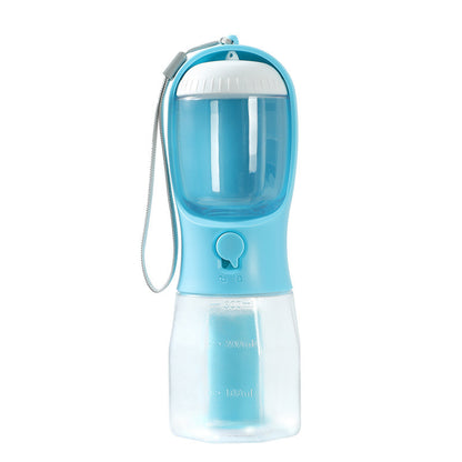 Dog Water Cup Drinking Food Garbage Bag Three-in-one Portable Bottle
