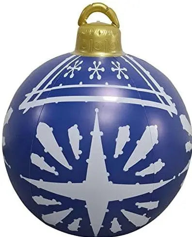 Christmas Ornament Ball Outdoor Pvc 60CM Inflatable Decorated Ball PVC Giant Big Large Balls Xmas Tree Decorations Toy Ball - Ocean Vault