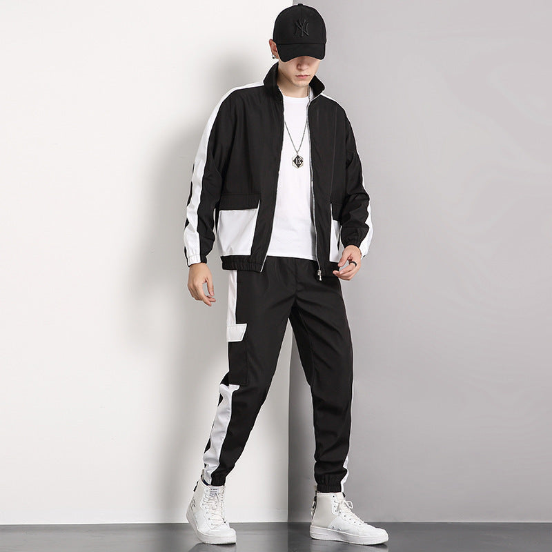 Slim-fit stand-collar casual suit sportswear