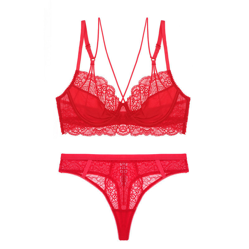Bra high waist garter panties underwear set