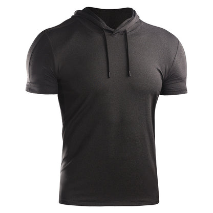 Summer Basketball Hooded Sportswear Men's Short Sleeve