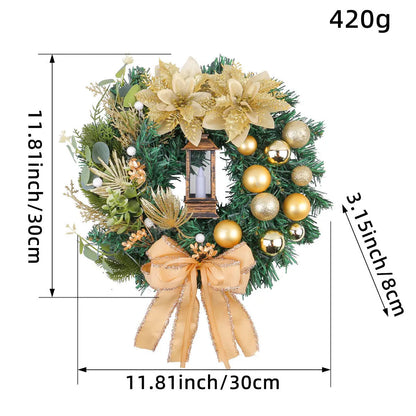 Christmas Light Wreath Door And Window Decoration Vine Ring - Ocean Vault
