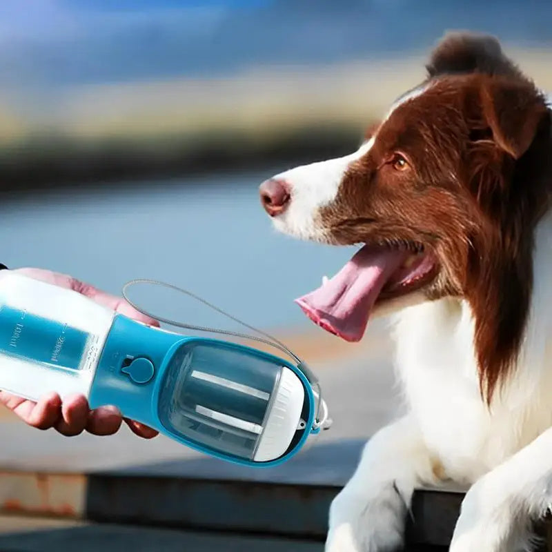 Dog Water Cup Drinking Food Garbage Bag Three-in-one Portable Bottle