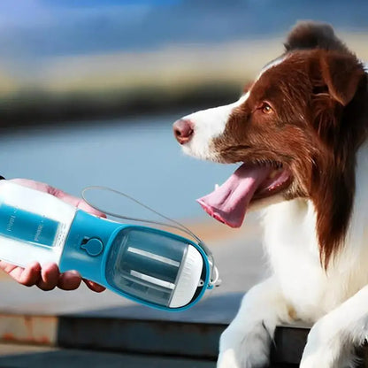 Dog Water Cup Drinking Food Garbage Bag Three-in-one Portable Bottle