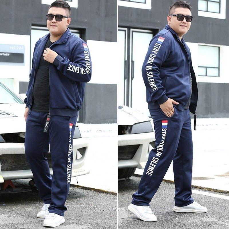 Men's plus size zipper sportswear
