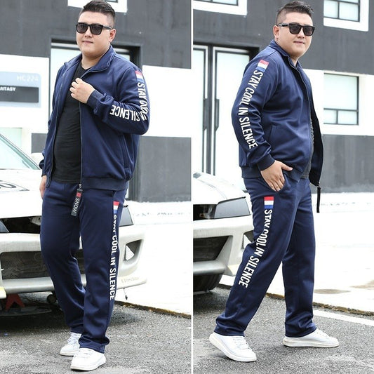 Men's plus size zipper sportswear