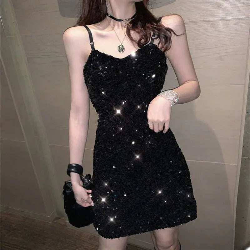 Temperament Nightclub Disco Waist-tight Slim Looking Base Short Skirt For Women - Ocean Vault