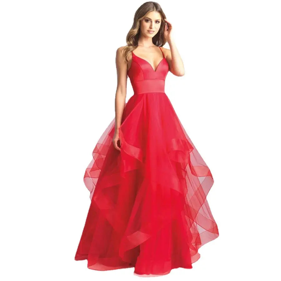 Women's Dress Banquet Temperament Red Niche High-end Advanced Texture Black Year - Ocean Vault