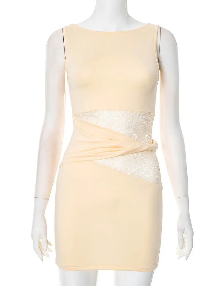 Women's Slim-fit Sheath Sleeveless Turtleneck Dress - Ocean Vault