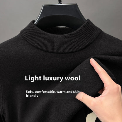 Men's Knitwear Solid Color Long Sleeve Half Turtleneck