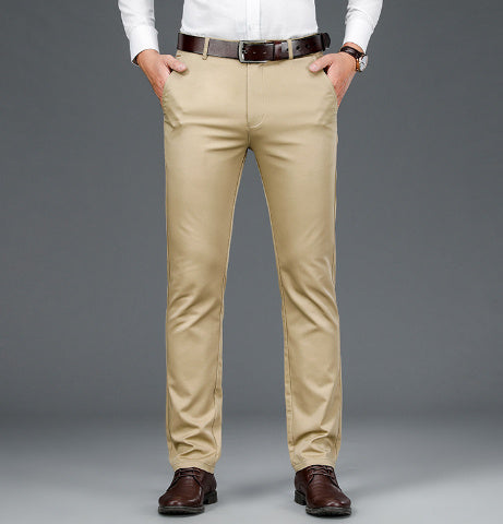 Stretch Ice Silk Straight Slacks Man