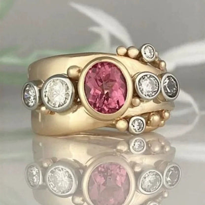 European And American Multicolor Ring Personality