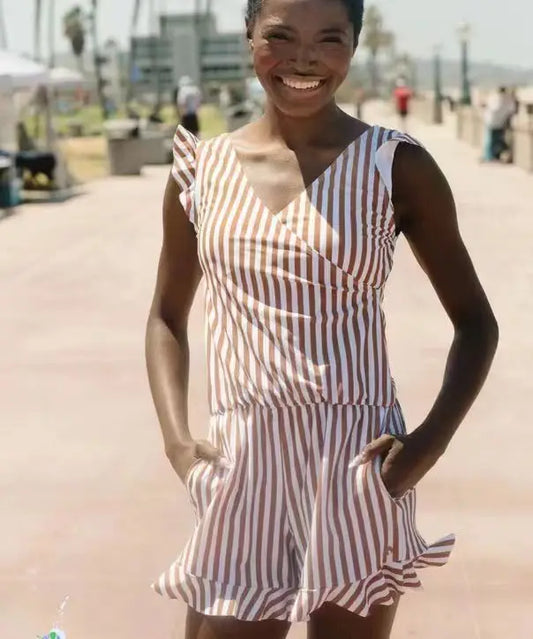 Built-in Bra Hot Spring Boxer Print European And American One-piece Swimsuit Ocean Vault