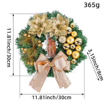Christmas Light Wreath Door And Window Decoration Vine Ring - Ocean Vault