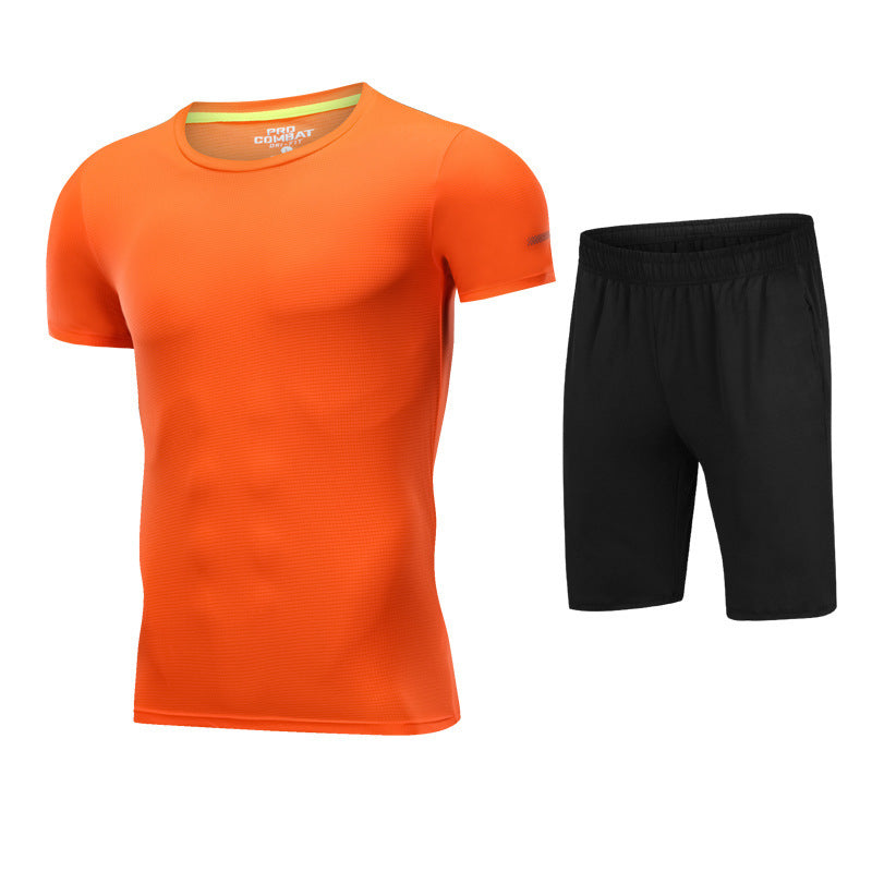 Sportswear short sleeve fitness shorts running suit