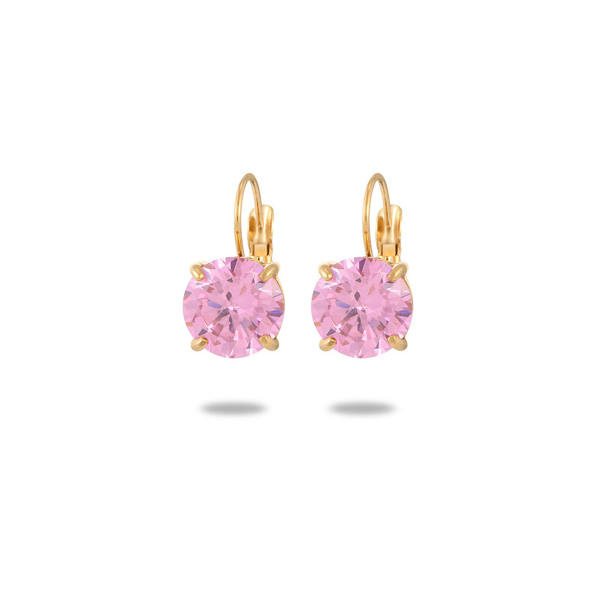 Fashionable Simple Four-claw Single Diamond Stainless Steel Women's All-match High-grade Earrings