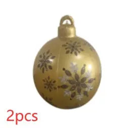 Christmas Ornament Ball Outdoor Pvc 60CM Inflatable Decorated Ball PVC Giant Big Large Balls Xmas Tree Decorations Toy Ball - Ocean Vault
