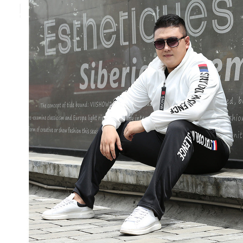 Men's plus size zipper sportswear