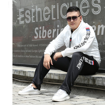 Men's plus size zipper sportswear