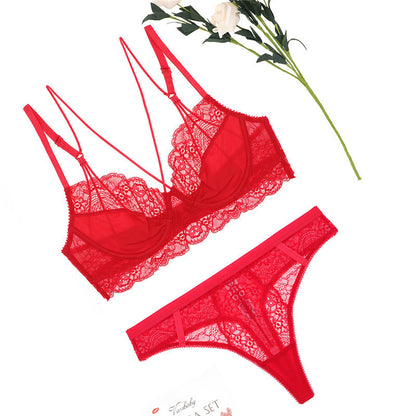 Bra high waist garter panties underwear set