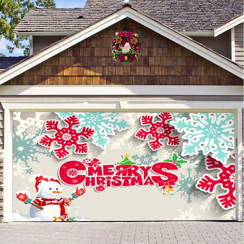 Christmas Background Hanging Cloth Garage Door Patch Holiday Party - Ocean Vault