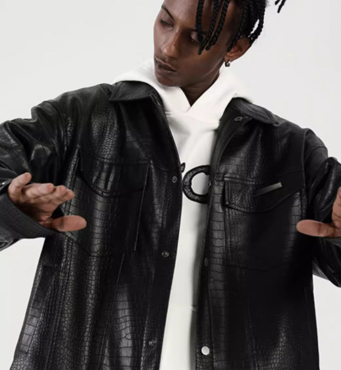 American Retro Biker's PU Leather Jacket For Men And Women