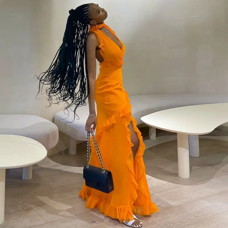 Women's Fashion Pleated Temperament Dress - Ocean Vault