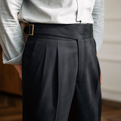 Men's Straight Pants Casual High Waist