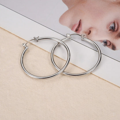 European And American Temperament Ring Gold And Silver Earrings Fashion