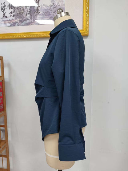 Waist-tight Fashionable Irregular All-match Short Top
