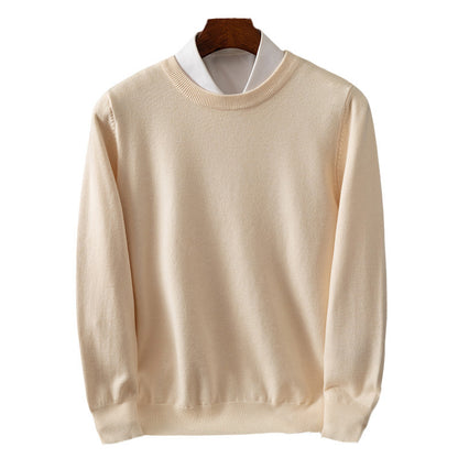 Round Neck Pullover Bottoming Shirt Casual Business Loose Long Sleeve Sweater
