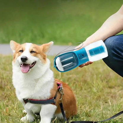 Dog Water Cup Drinking Food Garbage Bag Three-in-one Portable Bottle