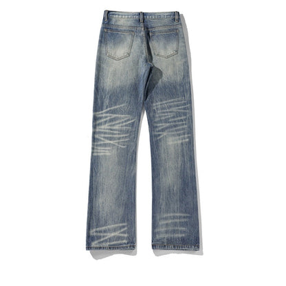 Plus Size Lightning Pattern Skinny Jeans
